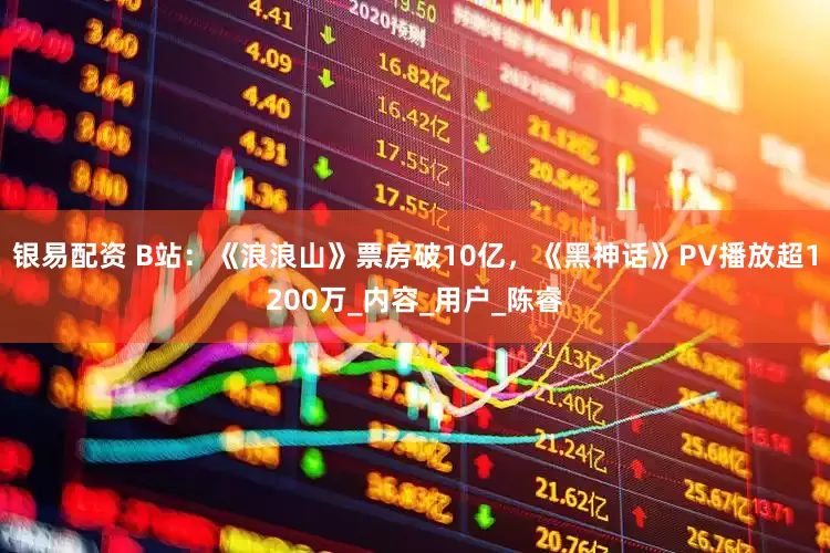 银易配资 B站：《浪浪山》票房破10亿，《黑神话》PV播放超1200万_内容_用户_陈睿
